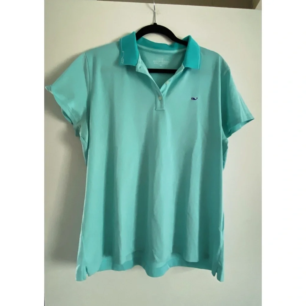 VINEYARD VINES Aqua Blue Polo T Shirt - Picture 4 of 6